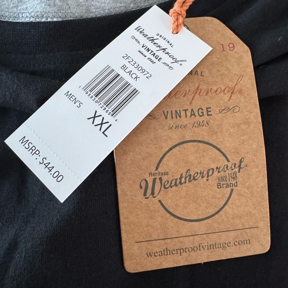 Weatherproof NWT Black Crew Neck Short Sleeve Tee Summer Cotton Blend Dadcore - Picture 5 of 7